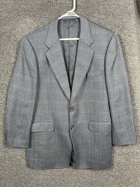 Lanificio Campore Sport Coat Blazer Jacket Mens Sz L Herringbone Wool Italy Made